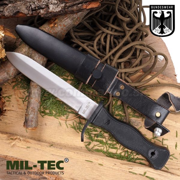 Bojový nôž BW Miltec čierny 55-57HRC BW KAMPFMESSER