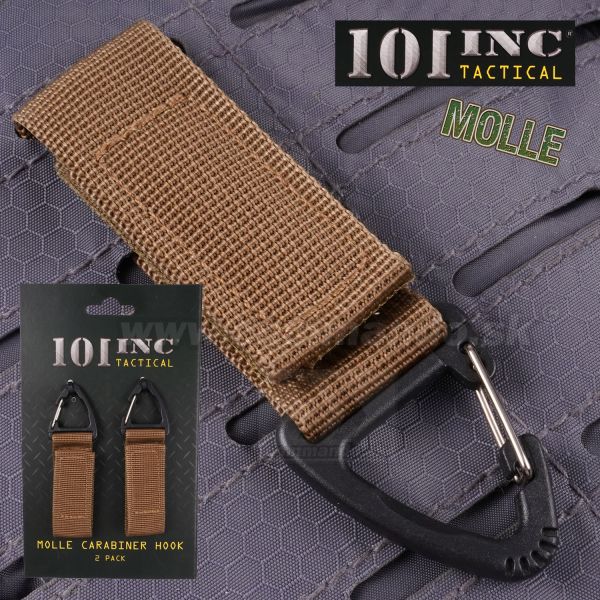 MOLLE Carabiner Hook 2ks Coyote