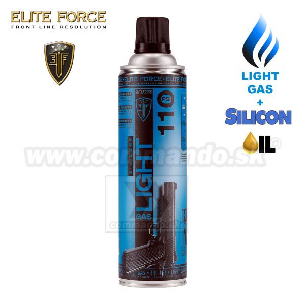 Light Gas Airsoftový plyn so silikónom Elite Force 450ml, 110Psi