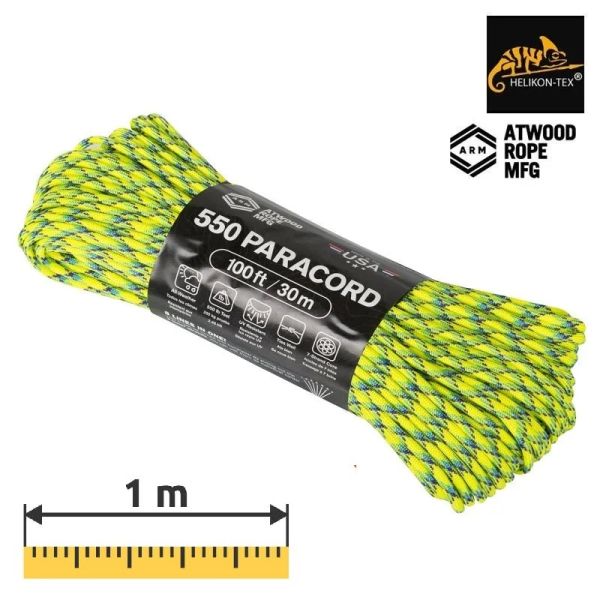 Parašutistické lanko Paracord 550 Lbs Xanthoria 1 meter