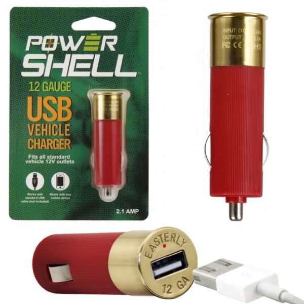 USB autonabíjačka v tvare brokovej nábojnice Power Shell