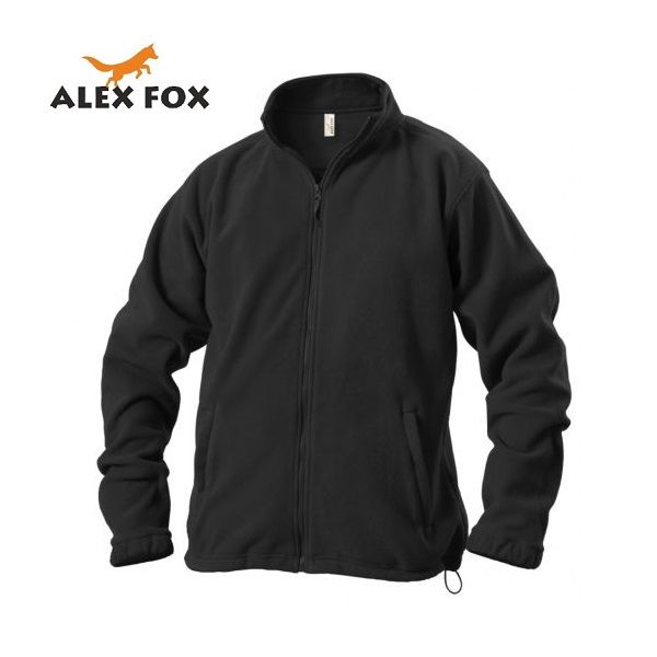 ALEX FOX Flisová pánska bunda Jacket čierny