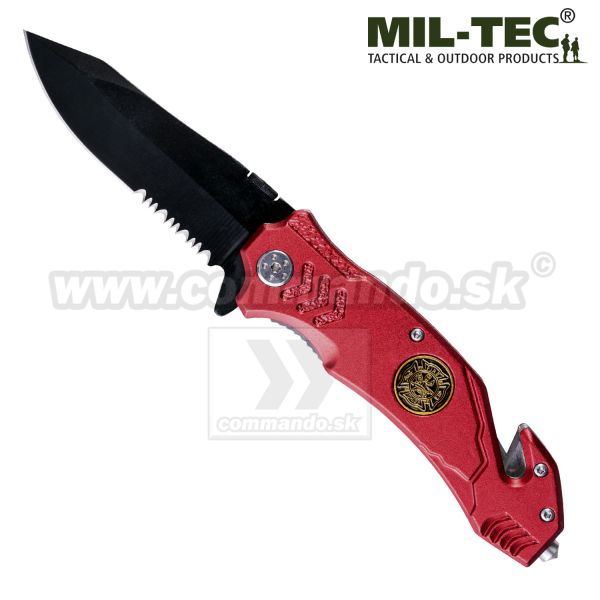 Vreckový zatvárací nôž FIRE BRIGADE Folding Knife, červený