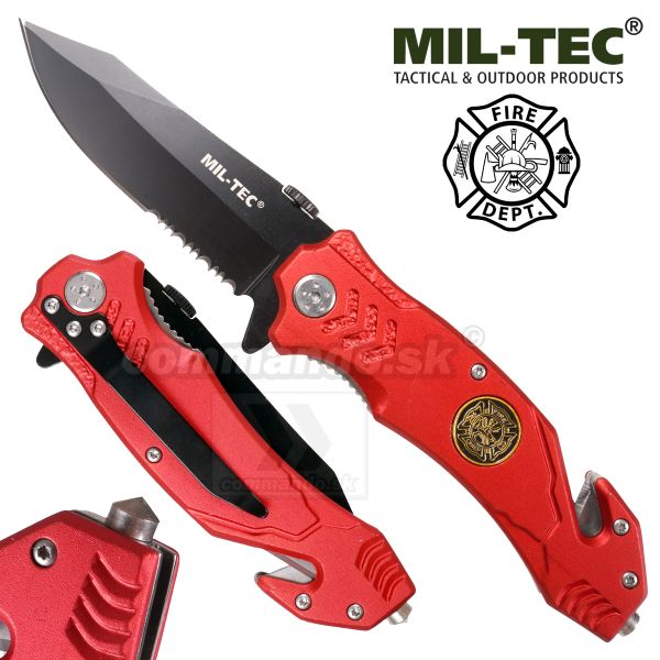 Vreckový zatvárací nôž FIRE BRIGADE Folding Knife červený