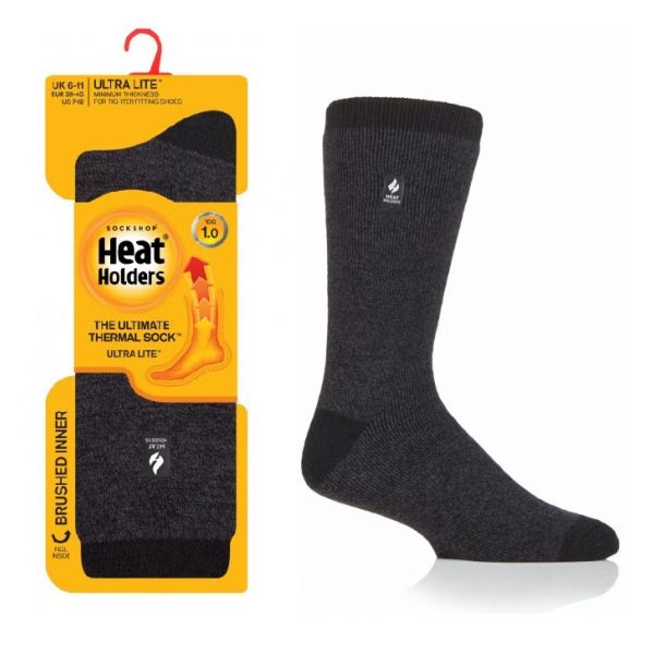 Heat Holders BUDAPEST Socks zimné ponožky tenké tmavosivé 1.0