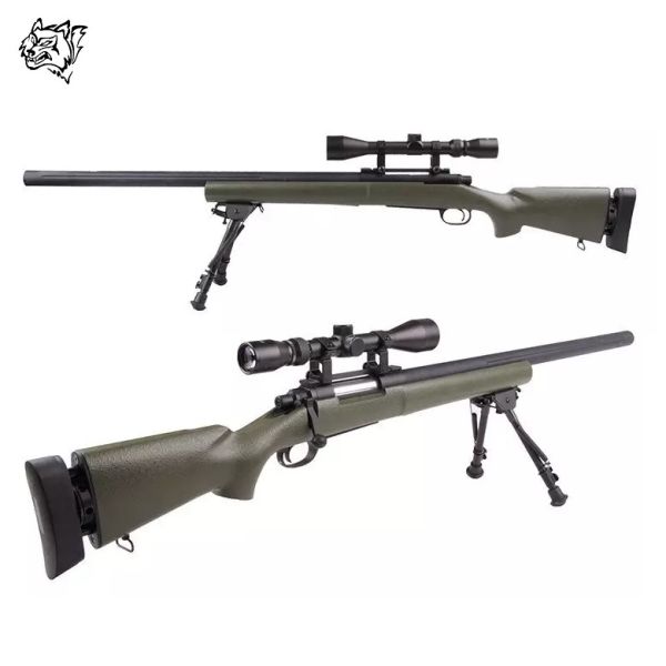 Airsoft Sniper Rifle Snow Wolf SW-04J Olive Scope 3-9x40 6mm