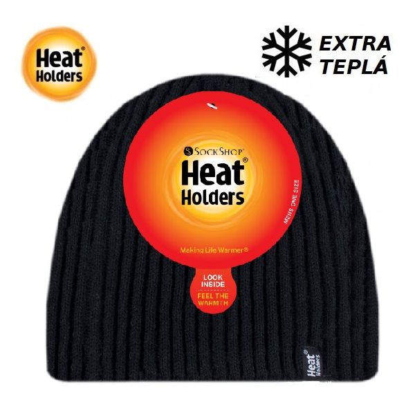 Pánska Heat Holders teplá zimná čiapka HALDEN Čierna