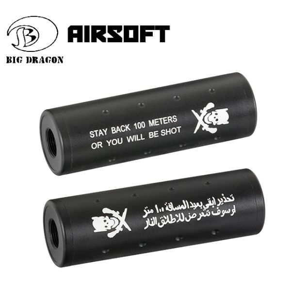 Airsoftový tlmič Silencer 100mm 14mm CCW Big Dragon