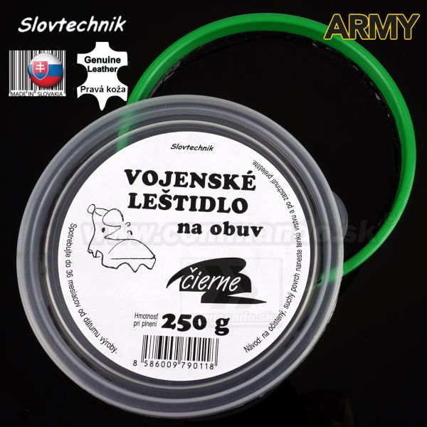 Vojenské leštidlo na obuv Slovtechnik čierný krém 250g