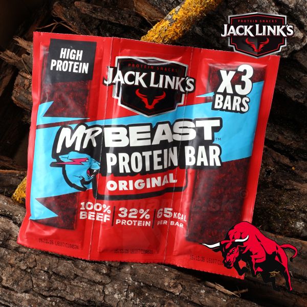 Jack Links Beef Bar 3xpack 22,5g  Original sušené mäso