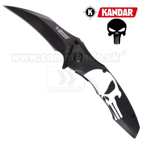 PUNISHER Black zatvárací nôž s klipom Kandar® Z.018511573