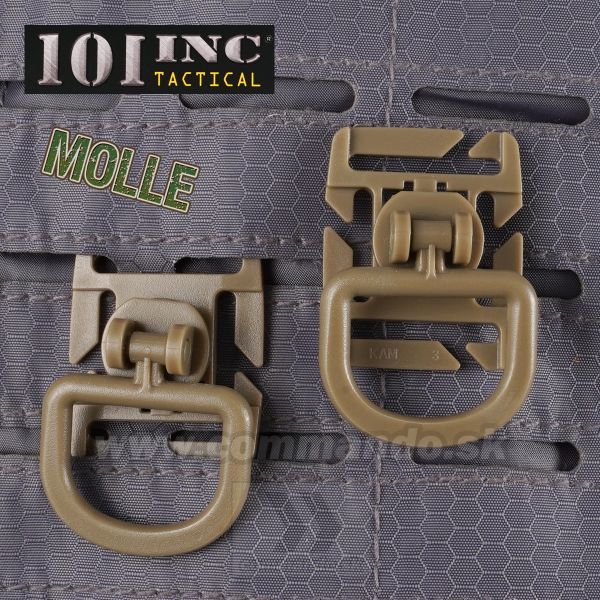 MOLLE D Ring 2ks krúžky Coyote JFO04