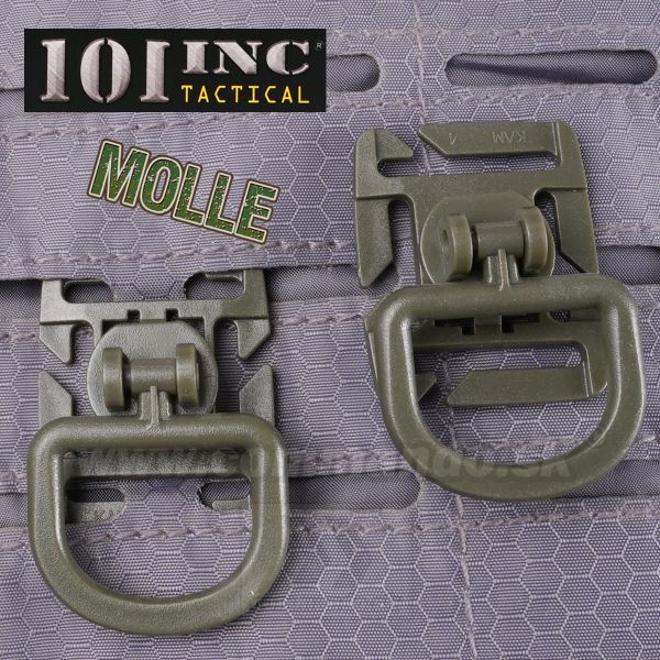 MOLLE D Ring 2ks krúžky OLIVE Green JFO04