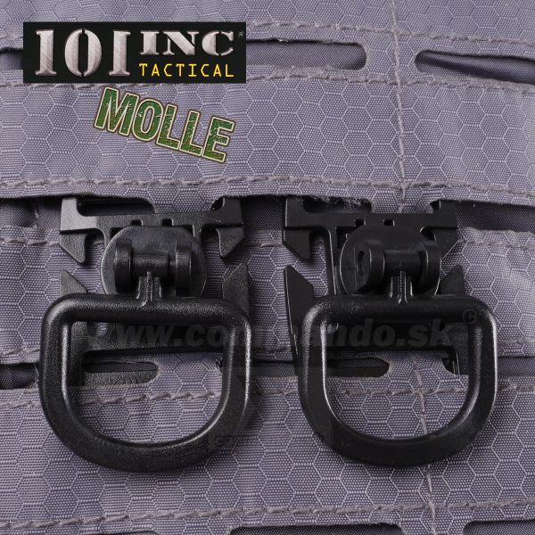 MOLLE D Ring 2ks krúžky BLACK čierne JFO04