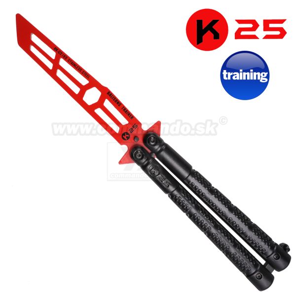 K25 Striker Red Coated Motýlik tréningový nôž 02195