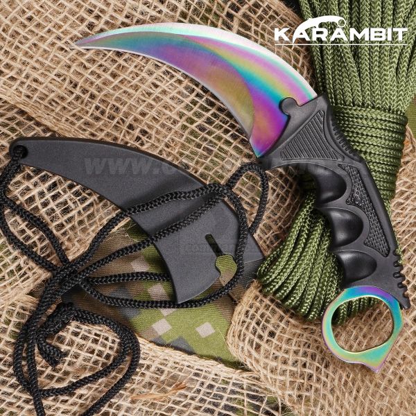 Karambit bojový nôž Rainbow Dragon's Tooth
