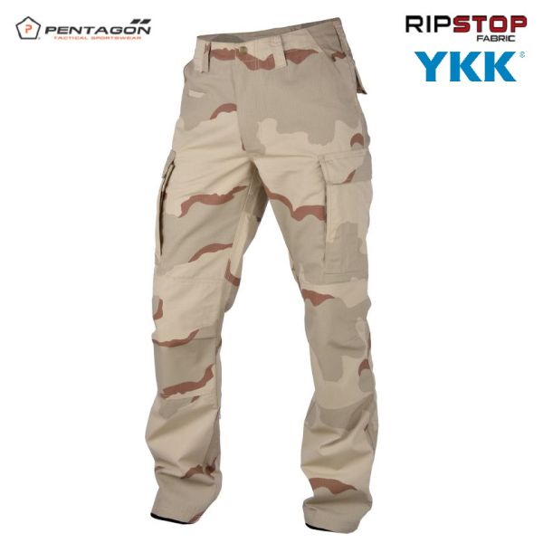 Pentagon BDU RipStop 2.0 taktické nohavice 3 colour desert