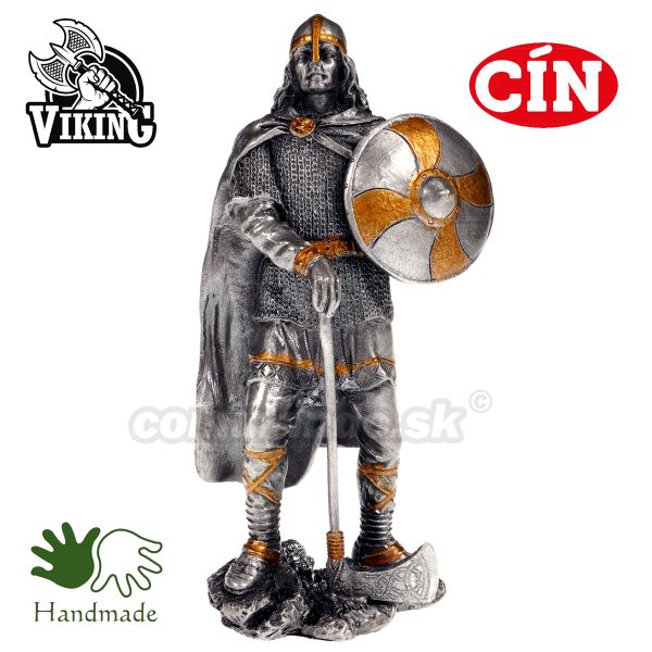 Viking cínový bojovník 11cm cínová soška 708-8810