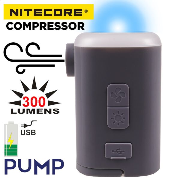 Nitecore AP10 kompaktný kompresor a svetlo 300 Lumen