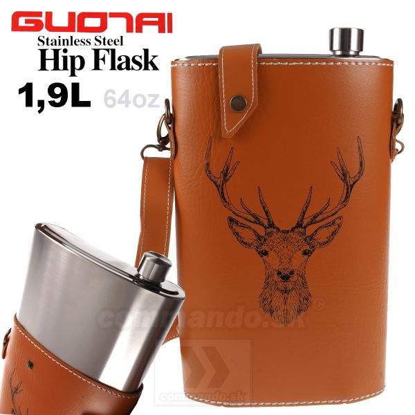 Likérka fľaša Jeleň Deer 1,9 Litra Hip Flask Guotai