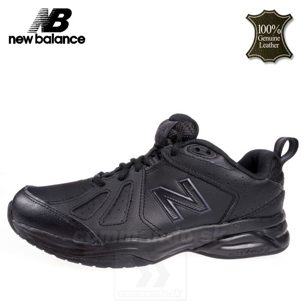 New Balance obuv čierne kožené MX624AB5 Wide Fit Shoes