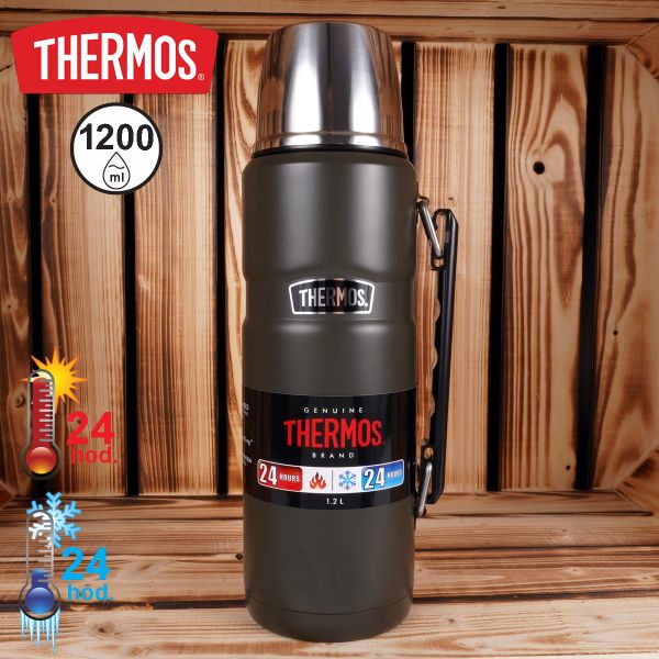 Termoska 1,2L THERMOS STYLE s držadlom vojenská zelená 170028