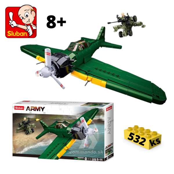 Stavebnica SLUBAN modelu A6M Zero z WWII M38-B1108