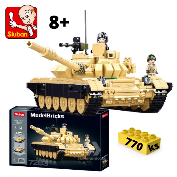 Stavebnica SLUBAN modelu STRV103 hlavný bojový tank M38-B1011