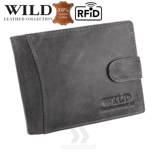 Peňaženka kožená WILD Things Only 5503 RFiD grey