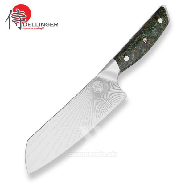 Kuchársky nôž Santoku DELLINGER Sandvik green Norther sun