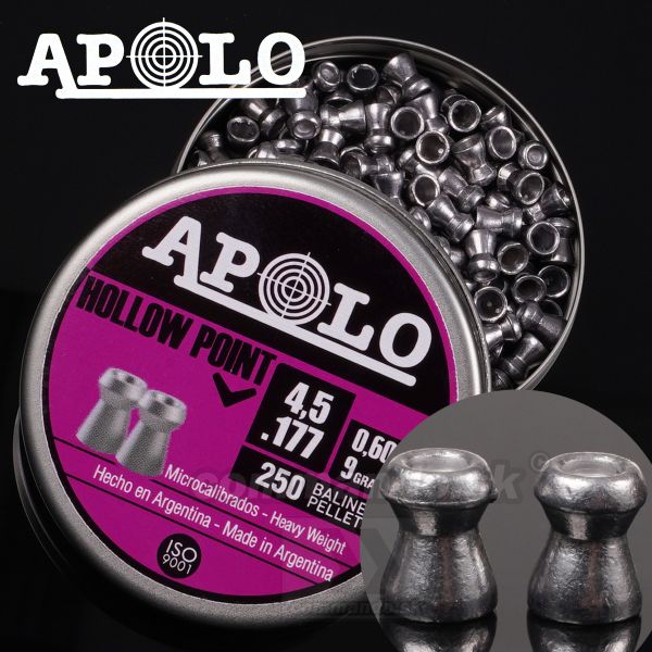 Diabolo APOLO Hollow Point 4,5mm 250ks 0,60g Heavy Weight