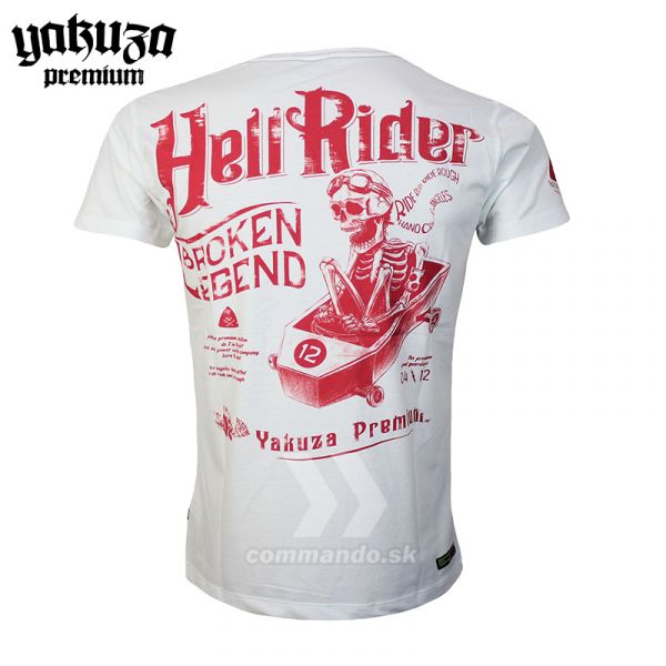 Yakuza Premium tričko HELL RIDER 3410 biele