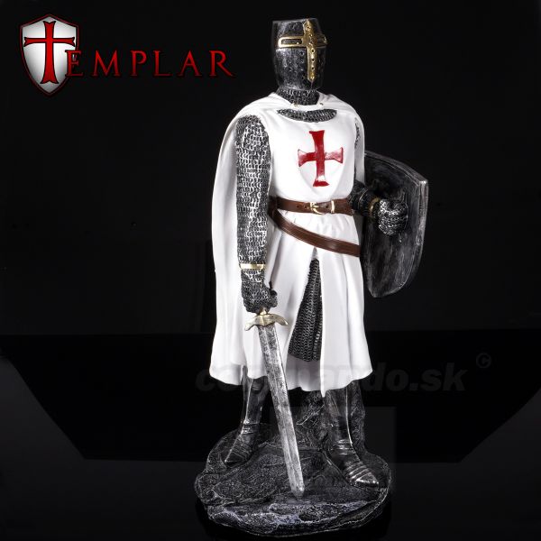 Templar Rytier križiak s mečom soška 30cm 816-2811