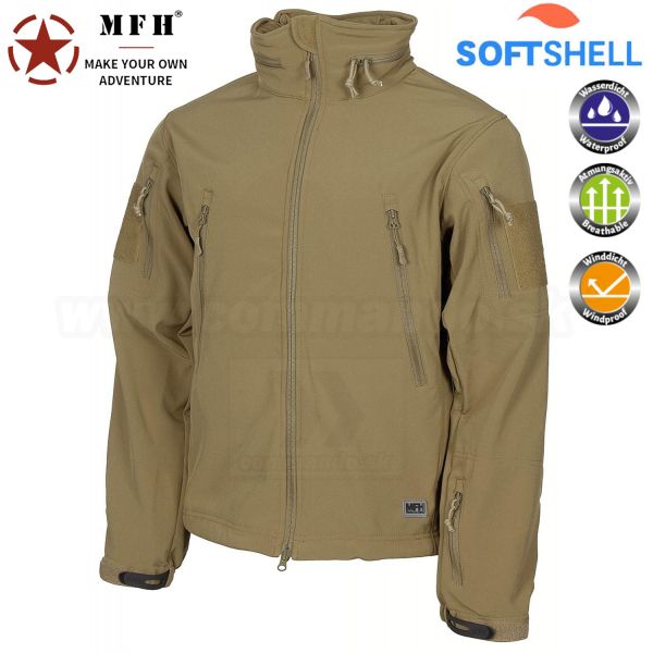 Bunda softshell SCORPION coyote