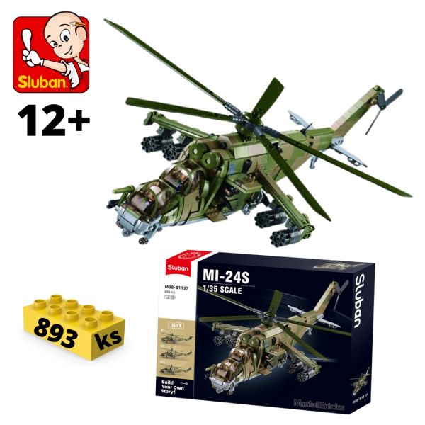 Stavebnica SLUBAN bojového vrtuľníka MI-24S M38-B1137