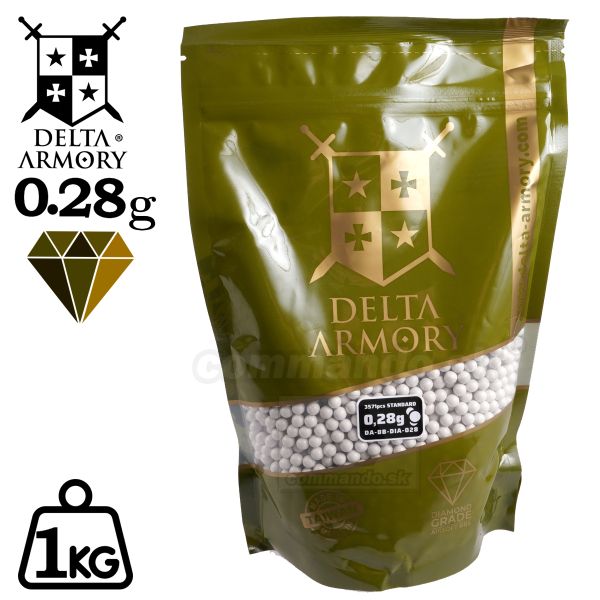 Delta Armory Diamond 0,28g 1kg 3570ks BB guličky White 6mm