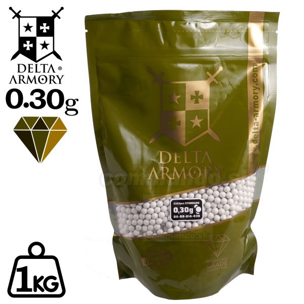 Delta Armory Diamond 0,30g 1kg 3330ks BB guličky White 6mm