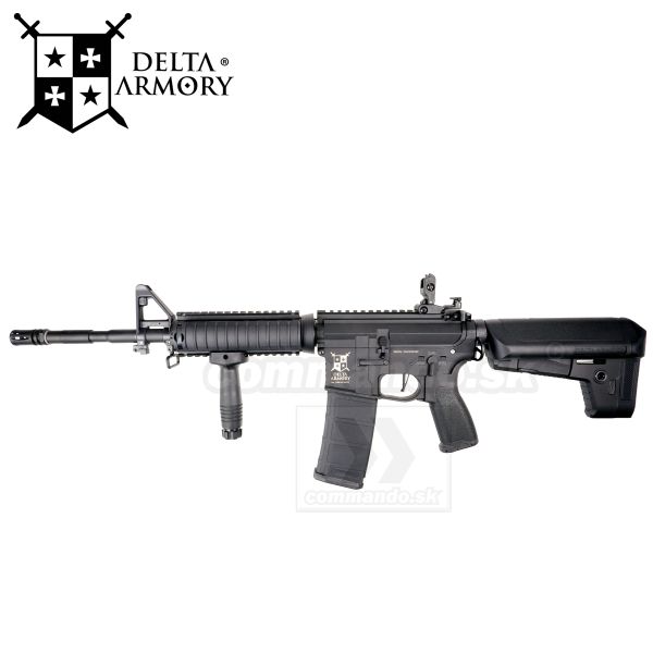 Airsoft Delta Armory M4 AR15 RIS Charlie čierna