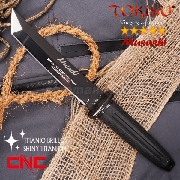 TOKISU Musashi Tanto Bright Titaniun 28,2cm nôž 32696