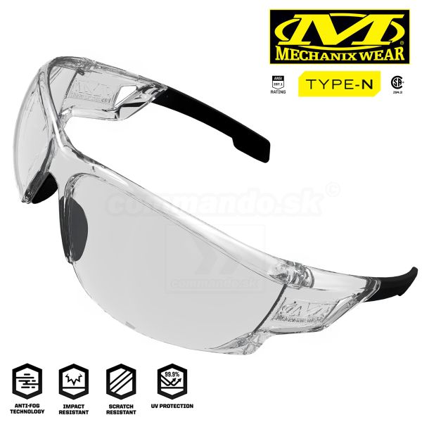 Mechanix Vision Type-N Clear ochranné okuliare VNS-10AA-PE