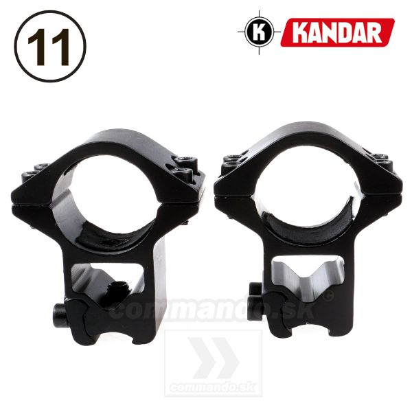 High Montážne krúžky 11mm Ø25mm Scope Mount Rings Kandar