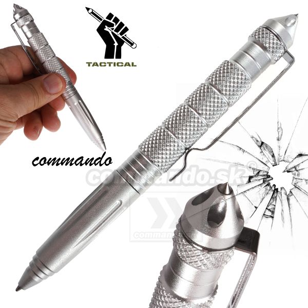 Tactical Pen Sharp Point Silver Taktické pero TP1 Manager