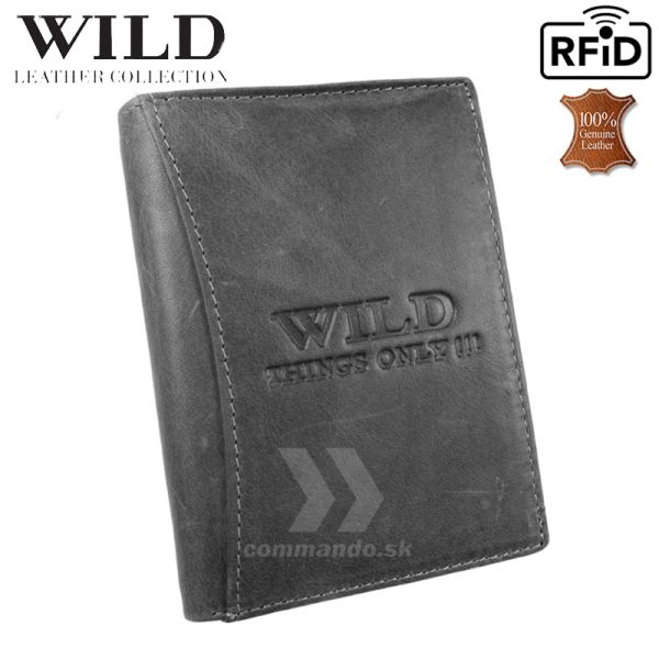 Peňaženka kožená WILD Things Only 5500 grey