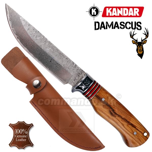 Damaškový nôž Mountain King Damascus knife Full Tang Kandar N359