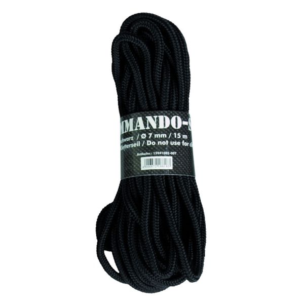 Lano Commando Seil 7mm x 15m - black