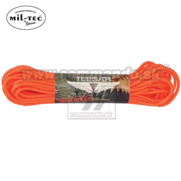 Parašutistické lanko, paracord - orange