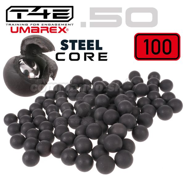 Strelivo T4E RBI 50 kal. .50 2,91g Rubberball 100ks Steel Core