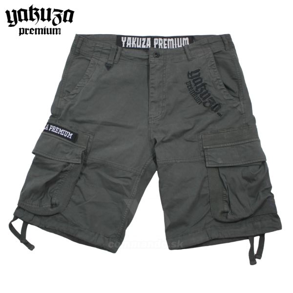 Yakuza Premium šortky cargo shorts 3850 tmavosivé
