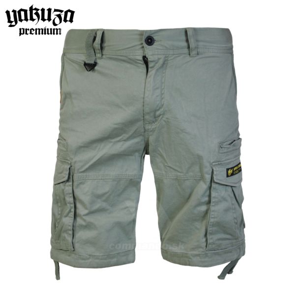Yakuza Premium šortky cargo shorts 3852 olive grey