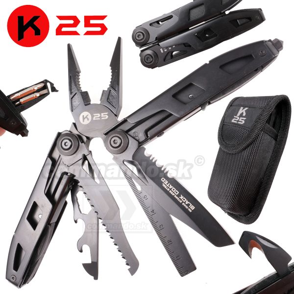 K25 taktické multi náradie 17v1 Black Coated Edition 11143